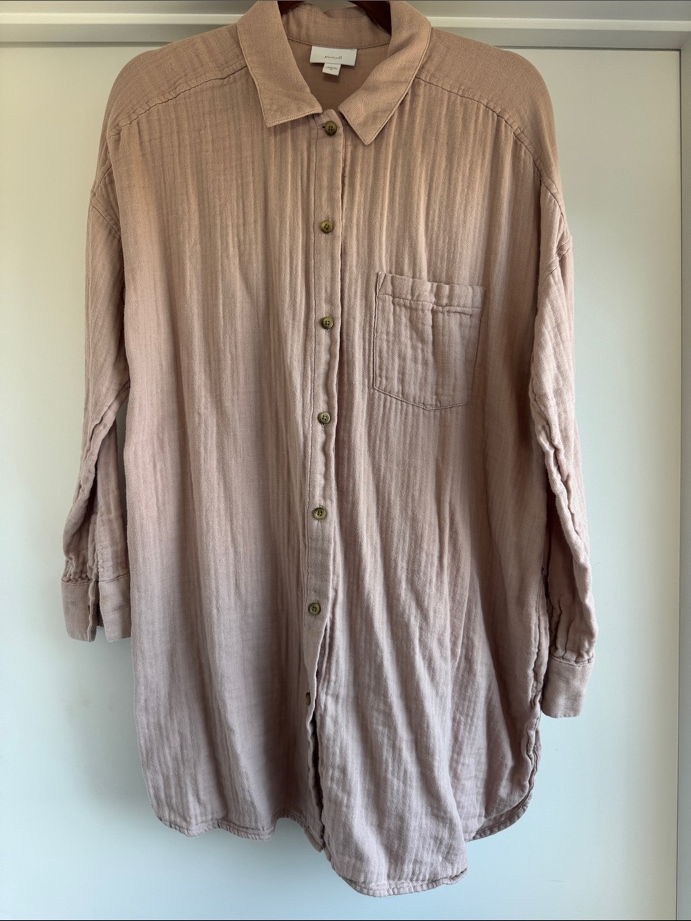 J. Jill Mauve Lightweight Button-Up Shirt Jacket